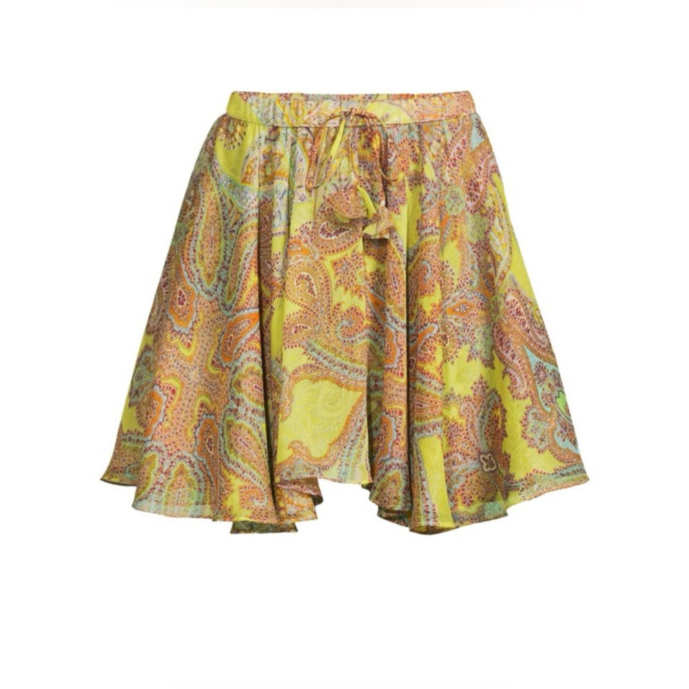 Misa Los Angeles Kala print asymmetric mini skirt NWT XS